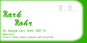 mark mohr business card